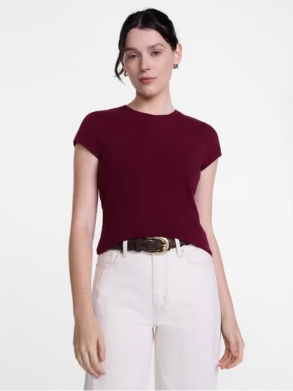Women's and Tee with Short Cap Sleeves